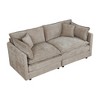 NicBex 77.2 Inch Modern Loveseat Couch 2-Seater Sofa with 2 Arm Pillows and 2 Throw Pillows for Living Room,Apartment,Bedroom - 2 of 4