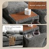 TIRAMISUBEST Sectional Sofa with 2 Storage Ottomans, U-Shaped Couch with Cup Holders and Charging Station - 4 of 4