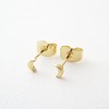 Mini Moon Stud Earrings in Gold, Rose Gold, Silver - Honeycat - 4 of 4