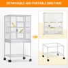 41" Large Bird Cage with Rolling Stand and Slide-Out Tray, Steel Frame Parrot Cage for Macaw Cockatiels Sun Parakeets Lovebird - 3 of 4