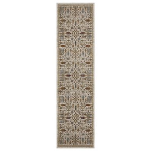 Oriental Weavers Andorra 2449B Ivory/Gold Indoor Area Rug - 2'3" x 8' - 1 of 4