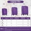 KWPZQEBSoftside Luggage Expandable 3 Piece Set with Luggage Bags and Toiletry Bag, Lightweight Luggage Travel Set with Upright Spinner, 20+24+28IN - 3 of 4