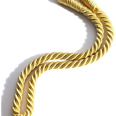 Juvale 4 Pack Window Curtain Tassel Rope Tieback, Gold Cord Holdback (15 in)