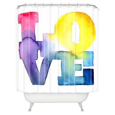 Love 4 Shower Curtain - Deny Designs