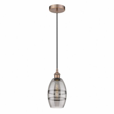 Vaz - 1 Light Cord Hung Mini Pendant In Industrial Style-8.13 Inches Tall and 5.88 Inches Wide