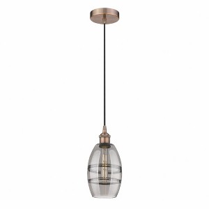 Vaz - 1 Light Cord Hung Mini Pendant In Industrial Style-8.13 Inches Tall and 5.88 Inches Wide - 1 of 1