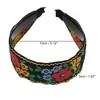 Unique Bargains Women's Classic Embroidery Bohemia Headband 1.97" Wide Black 1 Pc - image 4 of 4