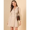 INSPIRE CHIC Women's Notched Lapel Long Sleeve Elastic Cuff Blazer Dress - 2 of 4