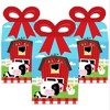 Big Dot of Happiness Farm Animals - Square Favor Gift Boxes - Barnyard Baby Shower or Birthday Party Bow Boxes - Set of 12 - 2 of 4