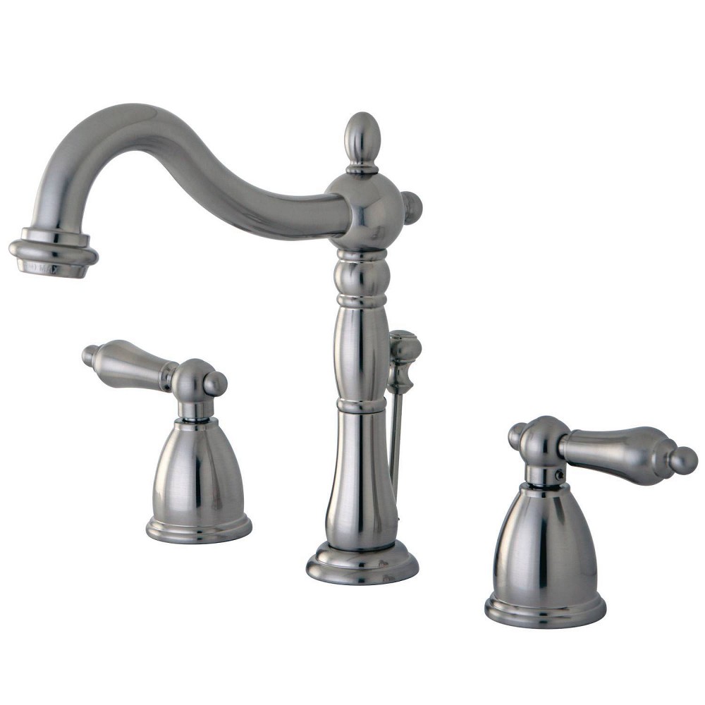 Photos - Tap Kingston Brass Victorian Widespread Bathroom Faucet Satin Nickel -  Satin N 