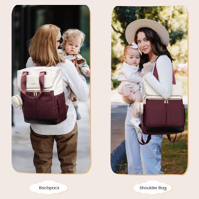 LOVEVOOK Diaper Bag Backpack,Diaper Bag Tote with Insulated Pockets
