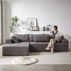 ChicFurnit L-Shaped Modular Sectional Sofa Couch Left / Right Chaise Chenille Upholstered 6 Pillows Sofa Couches for Living Room - 2 of 4