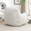 Teddy Fabric Bean Bag Chair with Backrest and Armrests, Foam-Filled Lounge Sofa for Reading and Relaxing, No Assembly Needed-Baofuwish - 3 of 4