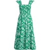 Lands' End Women's Chambray Smocked Dress with Ruffle Straps - 3 of 4