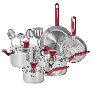 T-Fal Simply Cook 12pc Stainless Steel Cookware Set - 1 of 4