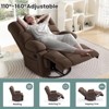 Lirago,Swivel Rocking Recliner Sofa for Adults - Brown Fabric with Adjustable Recline Positions - 2 of 4