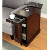 Vynxaria 1pc Modern Transitional Side Table/Nightstand - Cherry Finish - 4 of 4