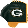48ct Green Bay Packers Football Beverage Napkins: NFL Disposable Sports Napkins, Team Logo, Super Bowl Party Supplies - 2 of 3