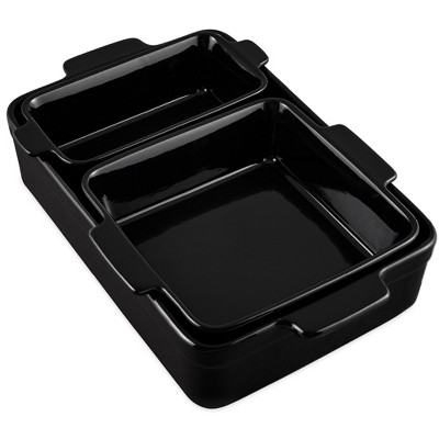 Best Choice Products Ceramic Bakeware Set of 3 Casserole, Loaf, and Square Dishes w/ Handles