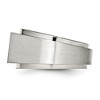 Black Bow Jewelry Men's 14mm Stainless Steel & CZ Brushed/Polished Signet Tapered Ring - 3 of 4