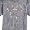 Men's - Disney - Mickey Logo Rainbow Outline Short Sleeve Graphic T-Shirt - 2 of 4
