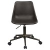 TiramisuBest Brown Upholstered Adjustable Office Chair, Curved Seat, Rolling Casters - 4 of 4