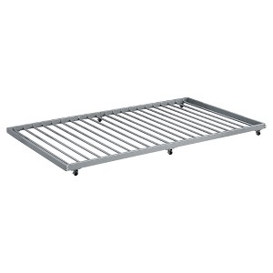 Twin Roll - Out Trundle Bed Frame - Silver - Saracina Home
