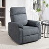 HOMCOM Swivel Rocker Recliner Chair, Wide Rocking Sofa with Pocket Spring, Footrest, Fabric Overstuffed Reclining Chair, Quick Assembly - 2 of 4