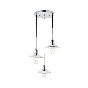 Elegant Lighting Etude 1-Light Satin Gold Pendant with Dome Shade - 1 of 4