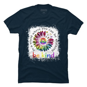 Adult Design By Humans You Can Be Anything, Be Kind Flower Pride By Avocato T-Shirt - 1 of 2