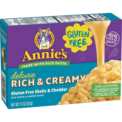 Annies Gluten Free Deluxe Rich Creamy Rice Pasta Shells Cheese Sauce - 11oz Target