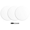 Wall Pops! Dry Erase Board Circle Decals 13" 6ct - White: Self-Adhesive Vinyl, Repositionable, Wipe-Off Surface - 3 of 3
