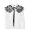 INSPIRE CHIC Women's Semi-Sheer Embroidery Neck Ruff Detachable Fake Dickey Collar Little Shawl 1 Pc - 2 of 4