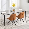 Sapphtopaz Dining Chairs Thickened Fabric Upholstered Bar Chair Lounge Chair with Metal Legs Side Chairs Set of 2 for Dining Room, Living Room - 2 of 4