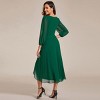 Ever-Pretty Long Sleeves Pleated Ruffles Chiffon Wedding Guest Dresses - 3 of 4