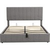 Streamdale Queen size Upholstered Platform bed with a Hydraulic Storage System - Gray - 3 of 4