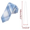 INSPIRE CHIC Plaid Woven Self-tied Striped Skinny Necktie 2.8" for College Graduation Campus 1 Pc - 2 of 4