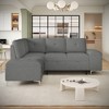 88.2"W L-Shaped Sectional Sofa Couch Upholstered Sofa Bed with Ample Storage Space, Two Cup Holders and Two USB Ports for Living Room - ModernLuxe - 2 of 4