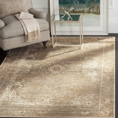 Elegant Mouse Floral Hand-Knotted Viscose Area Rug - 6'7" x 9'2"