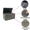 200 Gallon Outdoor Storage Deck Box, Wicker Patio Storage Box with Lid, Flip Top Storage Bench, Storage Bin for Cushion Garden Tool Pool Supplies - 4 of 4