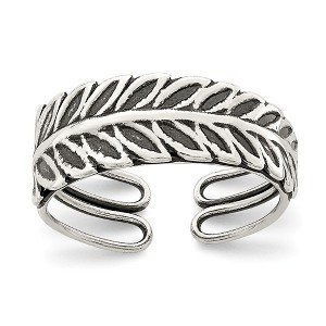 Black Bow Jewelry Antiqued, Fern Toe Ring in Sterling Silver - 1 of 4