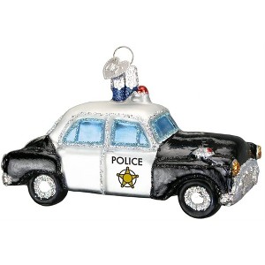 Old World Christmas Blown Glass Ornament for Christmas Tree, Police Car - 1 of 4