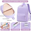 Attop School Backpack for Teen Girls Women Laptop Backpack College Bookbags Middle School Travel Work Commuter Back Pack£¨Lavender£© - 2 of 4