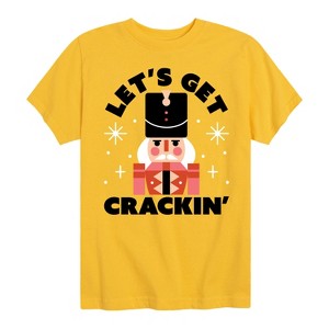 Boys' - Instant Message - Lets Get Crackin Nut Cracker Christmas Short Sleeve Graphic T-Shirt - 1 of 4