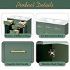 36" Freestanding Bathroom Vanity With Ceramic Sink, 2 Cabinets and 4 Drawers, Green 4W - ModernLuxe - 3 of 4