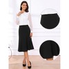 INSPIRE CHIC Women's High Waisted Flared Skirts for 1950s Solid Color Business Fishtail Midi Skirt - 2 of 4