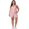 Agnes Orinda Women's Plus Size Cute Pattern with Pockets Short Pajamas Sets - 3 of 4
