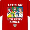 Voltron Let's Go Voltron Force Crew Neck Short Sleeve Red Men's T-shirt - image 2 of 3