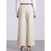 Allegra K Women's Fall Winter Wool Blend High Waist Wide Leg Business Casual Pants - 4 of 4