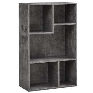 VECELO 5 Shelf Bookcase, Modern Style, Wooden Open Shelf Bookcase - 1 of 4